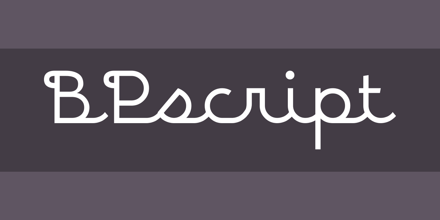 Beispiel einer BPscript Regular-Schriftart